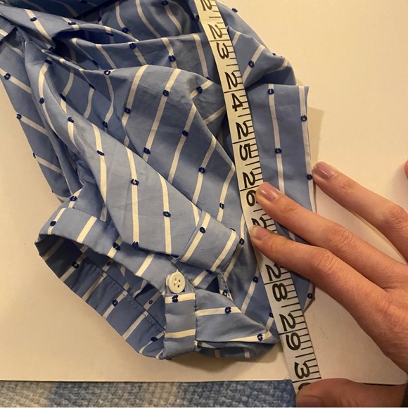 Ammara Maya long sleeve button down cotton structured blouse slouchy sleeves - Picture 12 of 16